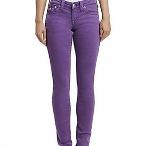Purple True Religion Skinny Jeans